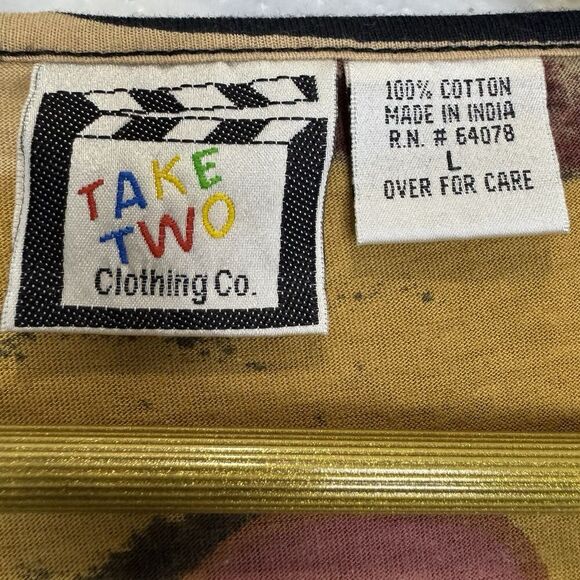 Take Two Floral Paisley Asymmetric Kimono Cardigan Size L Artsy Boho Hippie - Picture 3 of 4